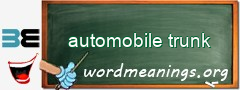 WordMeaning blackboard for automobile trunk